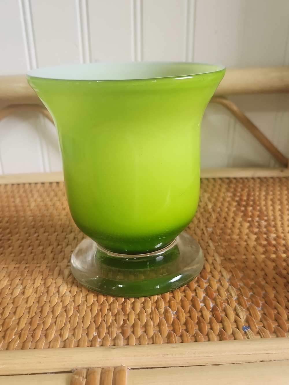 Vintage Lime Green Vase